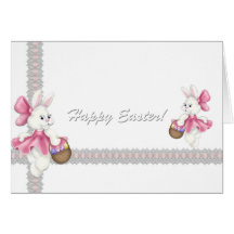 Carte heureuse de lapin de Pâques
