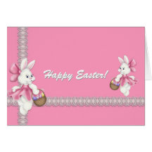 Carte heureuse de lapin de Pâques