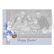 Carte heureuse de lapin de Pâques