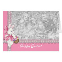 Carte heureuse de lapin de Pâques