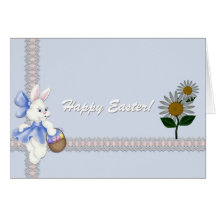 Carte heureuse de lapin de Pâques