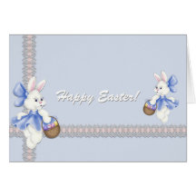 Carte heureuse de lapin de Pâques