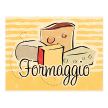Carte italienne de recette de fromage cartes postales
