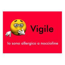 Carte italienne d'information d'allergie - arachid cartes de visite professionnelles