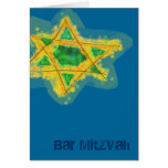 Carte jaune de Mitzvah de barre d'étoile