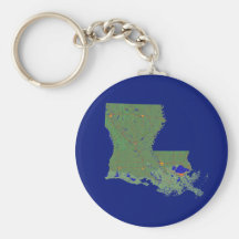 Carte Keychain de la Louisiane Porte-clé