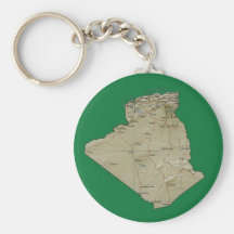 Carte Keychain de l'Algérie Porte-clef