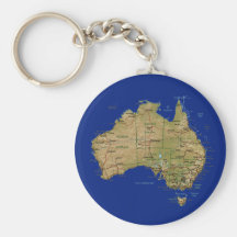 Carte Keychain de l'Australie Porte-clef