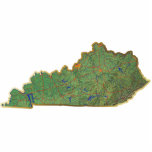 Carte Keychain du Kentucky coupé Découpage En Acrylique