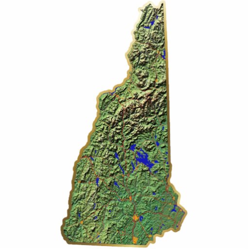 Carte Keychain du New Hampshire coupé Photo Sculptures
