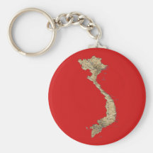 Carte Keychain du Vietnam Porte-clef