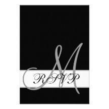 Carte l'épousant blanche noire de RSVP avec le mon Faire-parts