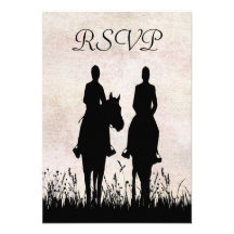 Carte l'épousant équestre de l'équitation RSVP Faire-parts