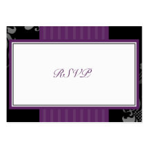 Carte l'épousant pourpre de réponse de RSVP petite Modèle De Carte De Visite