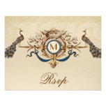Carte l'épousant vintage du monogramme élégant RSV Invitations Personnalisées