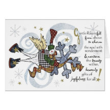 Carte lunatique de bonhomme de neige de Noël