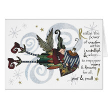 Carte lunatique de garçon d'Elf de Noël