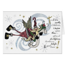 Carte lunatique de Père Noël de Noël