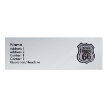 Carte maigre de profil de l'itinéraire 66 historiq modèle de carte de visite