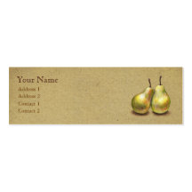 Carte maigre faite sur commande de poires d'or vin cartes de visite personnelles
