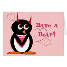 Carte mauvaise de jour de Valentines de pingouin