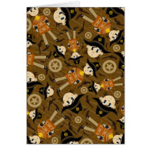 Carte mignonne de cowboy de poncho