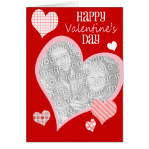 Carte mignonne de Saint-Valentin, carte photo