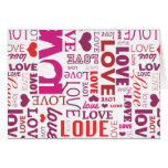 Carte mignonne de valentines d'amour de typographi