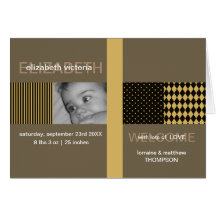 Carte moderne de faire-part de naissance de patchw