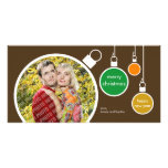 Carte moderne de photo de Noël brun chocolat photocartes