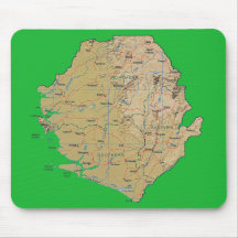 Carte Mousepad de Sierra Leone Tapis De Souris