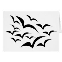 Carte noire de Halloween de nuage de batte