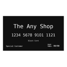 Carte noire du carte de visite |