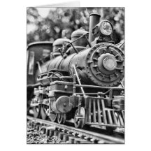 Carte noire et blanche de train
