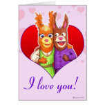 carte noisette de Saint-Valentin