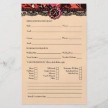 Carte nuptiale de l'information du lis 311 sauvage prospectus customisé
