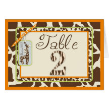 Carte orange 2 de Tableau de garçon de safari