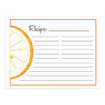 Carte orange de recette carte postale
