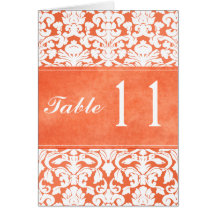 Carte orange et blanche de nombre de Tableau de da