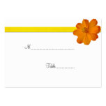 Carte orange et jaune lumineuse d'endroit de Table Modèle De Carte De Visite