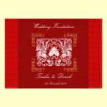 Carte orientale RSVP de faire-part de mariage de K invitations