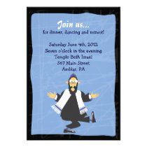 Carte originale de partie de réception de bat mitz invitations