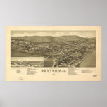 Carte panoramique antique de Dayton Washington 188 Posters