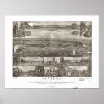 Carte panoramique antique de Washington 1903 d'Oly Posters