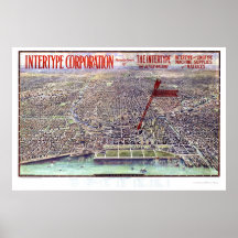 Carte panoramique de Chicago, IL - 1916 Posters