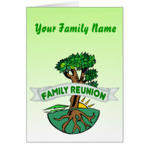 Carte personnalisable de la Réunion de famille