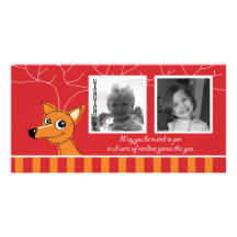 Carte photo 2 horizontal cartes de vœux avec photo