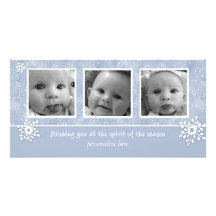 Carte photo 3 horizontal cartes avec photo