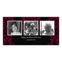 Carte photo 3 horizontal cartes de vœux avec photo