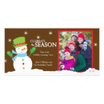 Carte photo 8x4 de Noël de vacances d'hiver de bon photocartes